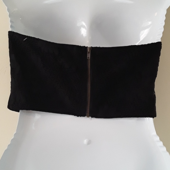 NWOT Lovers + Friends  Black Floral Lace Bandeau - Picture 4 of 13